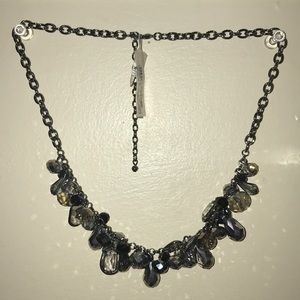 Black & silver sparkly costume necklace